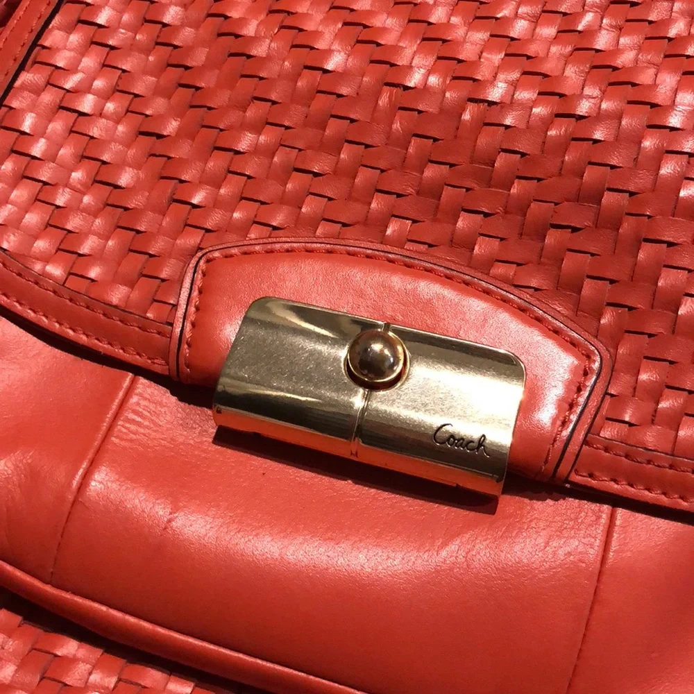 Coach Kristin woven leather purse - Picture 3 of 8